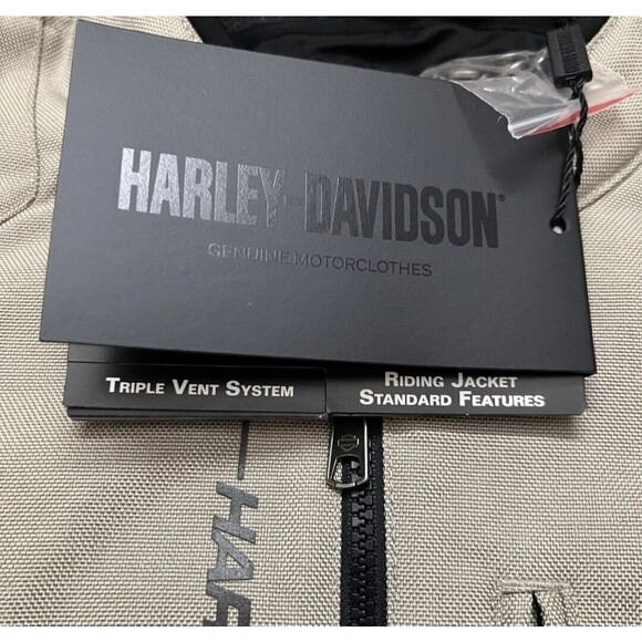 NWT $300.00 Harley-Davidson Mens Piledriver 2.0 Snaptab Textile Jacket Tan LARGE - Picture 11 of 16